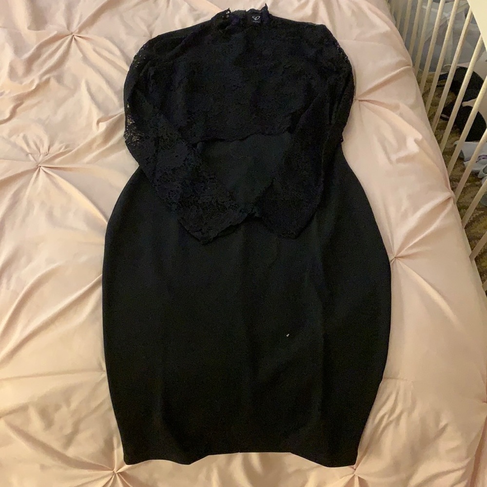 Windsor Black Lace Long Dress